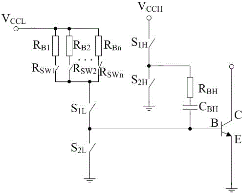 Buck type dual-power-supply silicon carbide bipolar junction transistor drive circuit and control method thereof