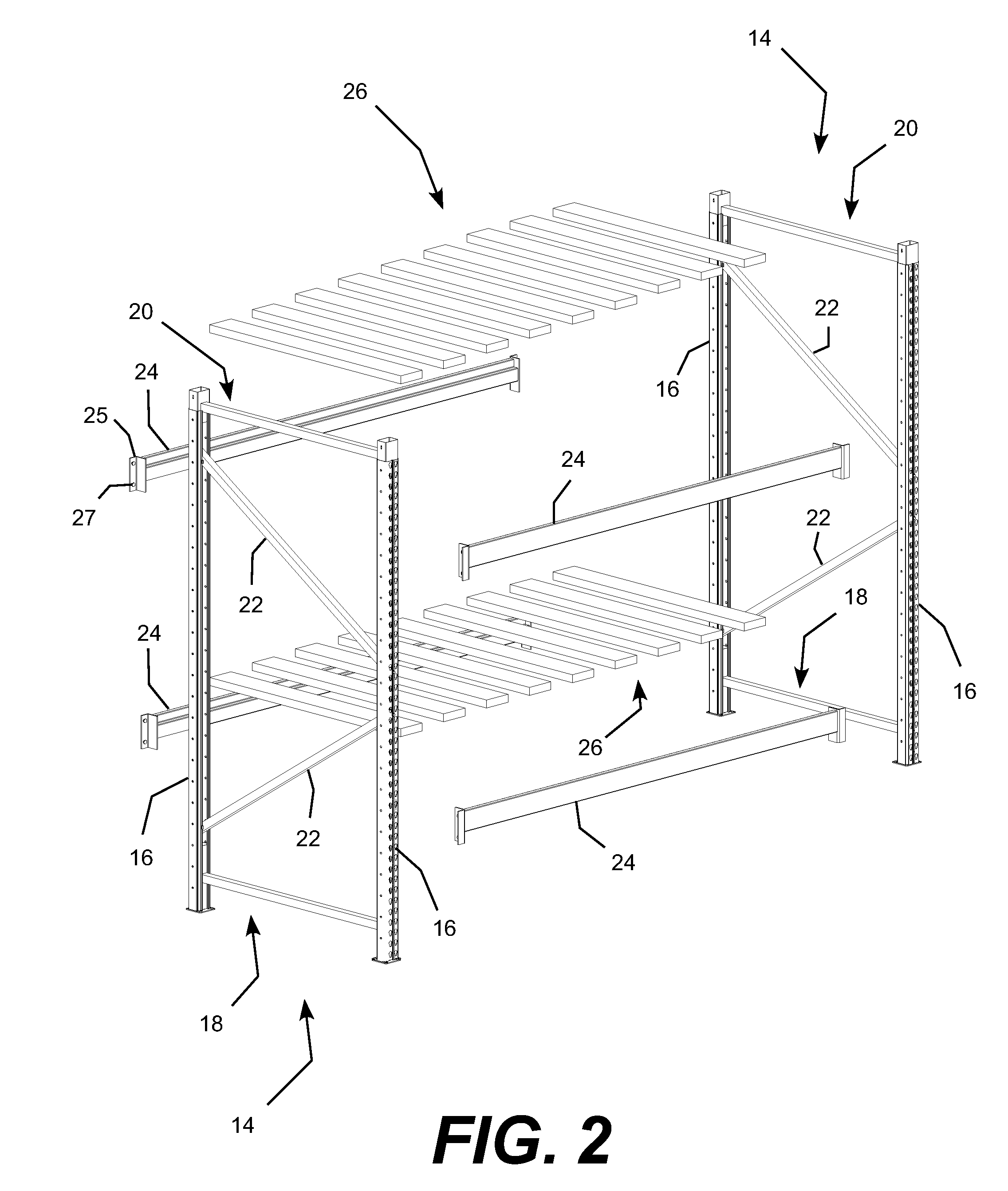 Demountable shelving unit