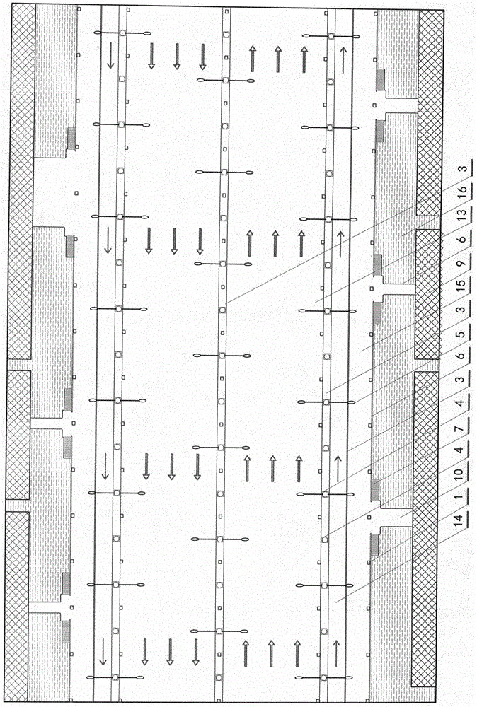 Dense-column narrow-span high-lower-layer type city-crossing overhead road