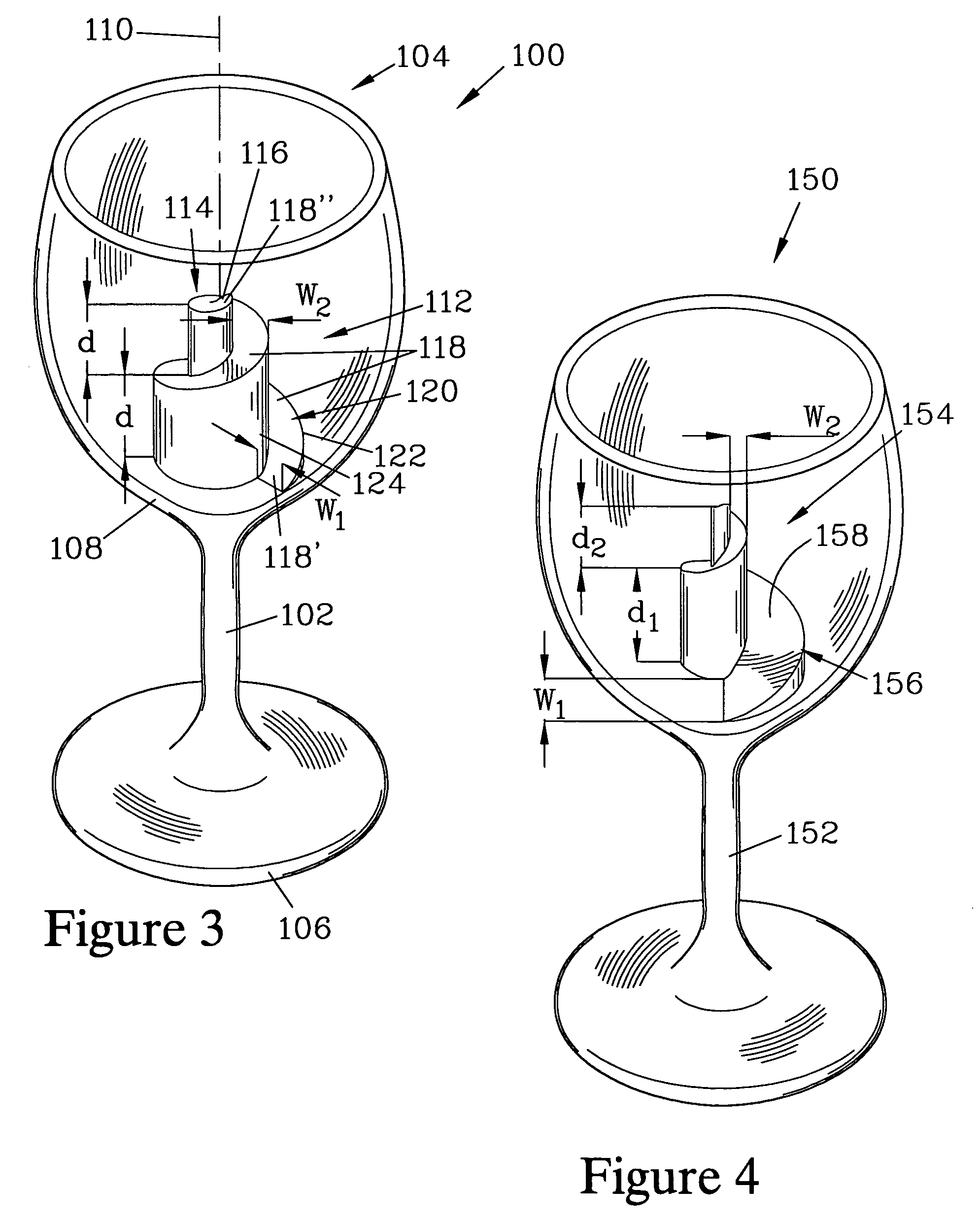 Bouquet enhancing wineglass