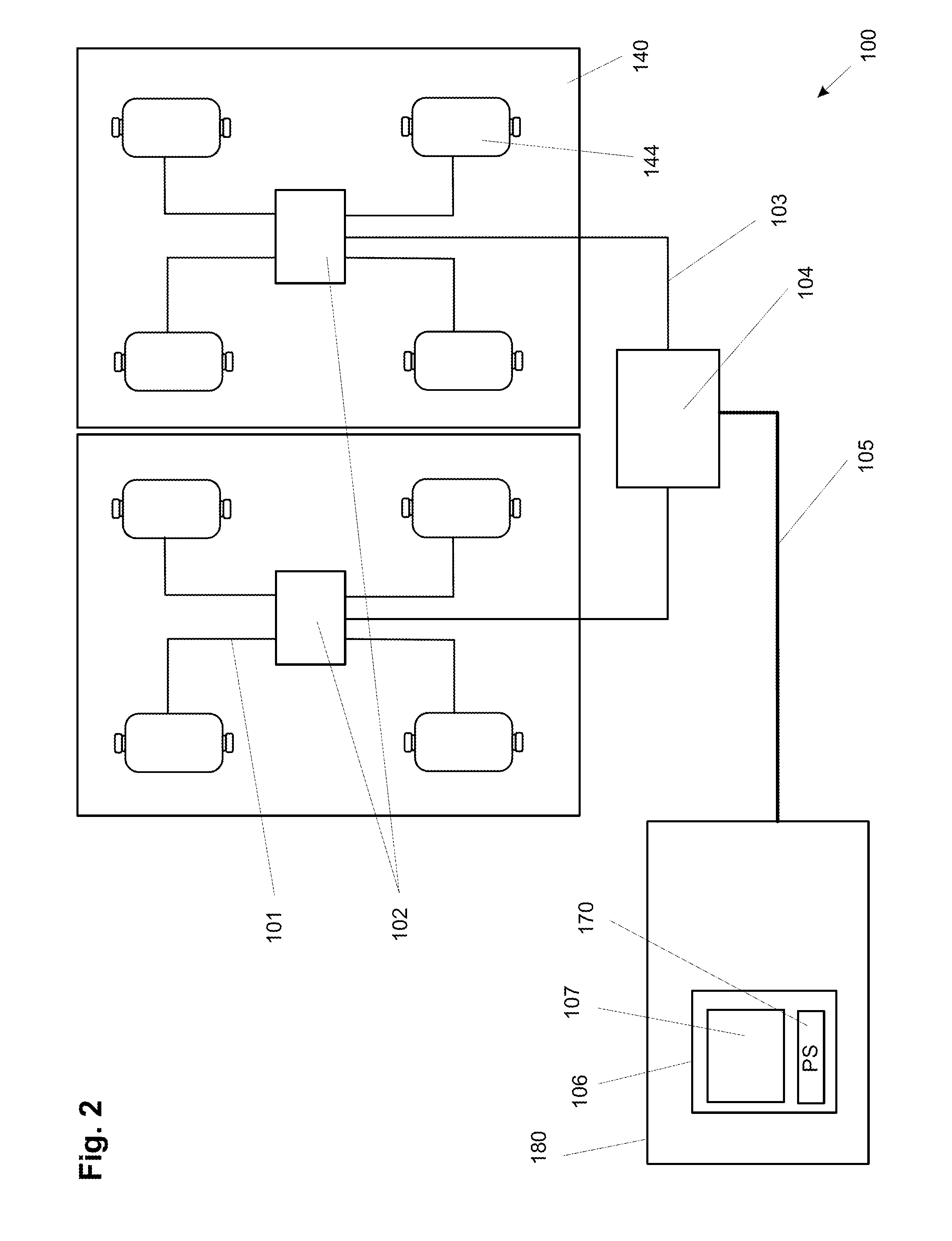 Multiple force-measuring device, force-measuring module, and method for monitoring a condition of the multiple force-measuring device