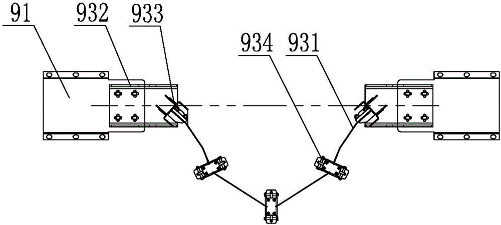 Installation structure of train roof jumper cable of urban rail