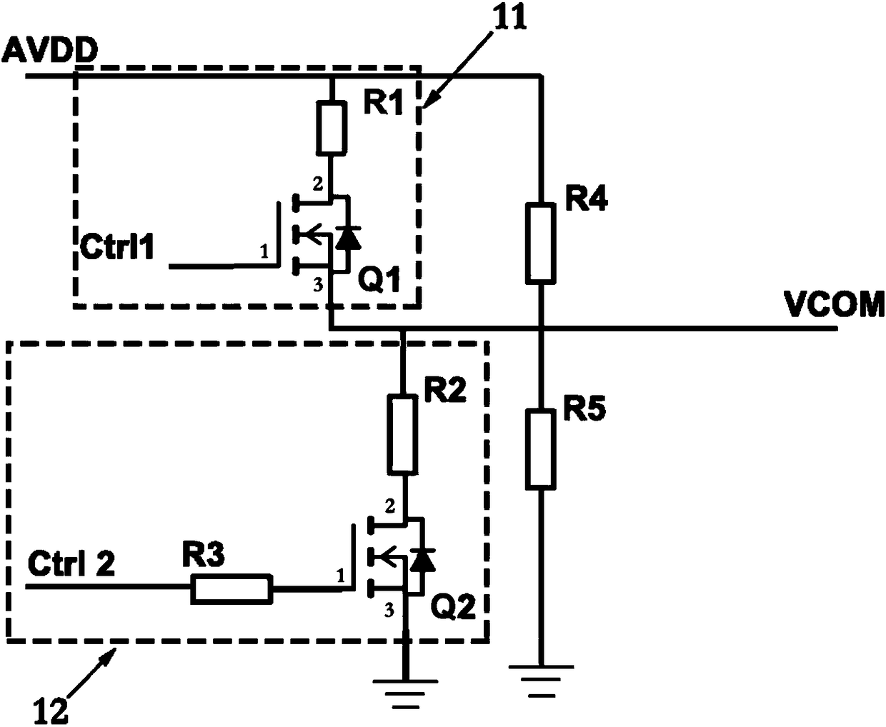 Common voltage driving circuit and control method and display device thereof