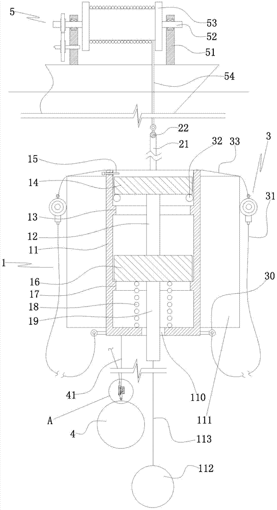 Equipment for sampling water bodies above seabed at fixed distance