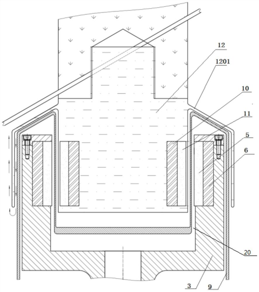 A permanent magnet push-pull structure magnetically driven juice extractor without shaft seal