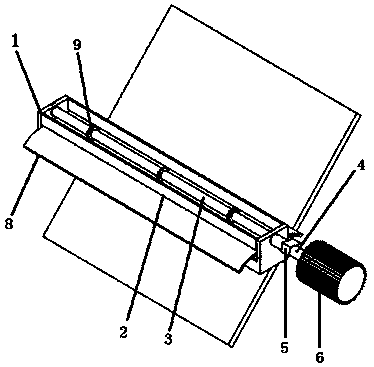 Polyurethane rubber plate conveying device capable of realizing automatic compensation after abrasion