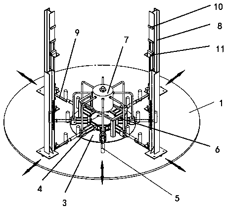 Large fan welding positioning tooling and large fan welding positioning method