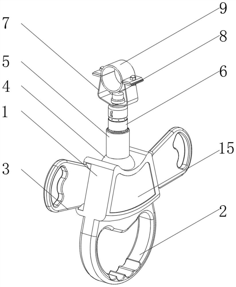 A multi-person handrail for buses that can be switched, lifted, and disinfected in various forms