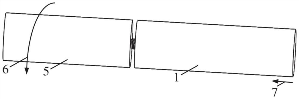 Riveting-assisted rotary friction welding process for dissimilar metal bar and application