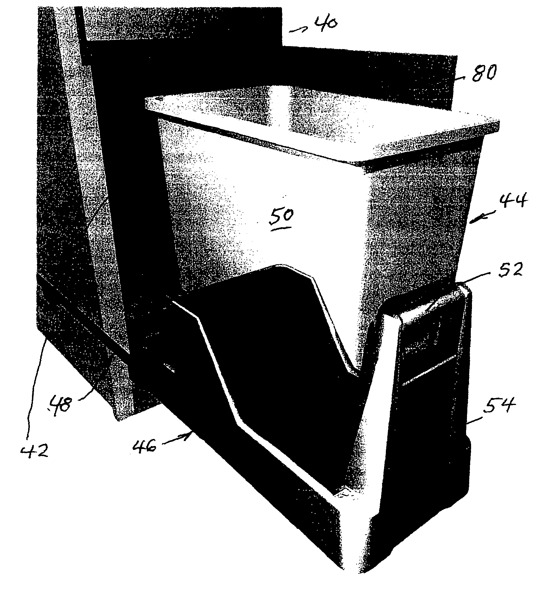 Waste container with hidden slides