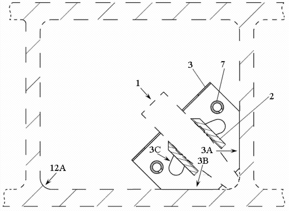 Ultrasonic scanning device and method for detecting R region of inner cavity of composite material structure