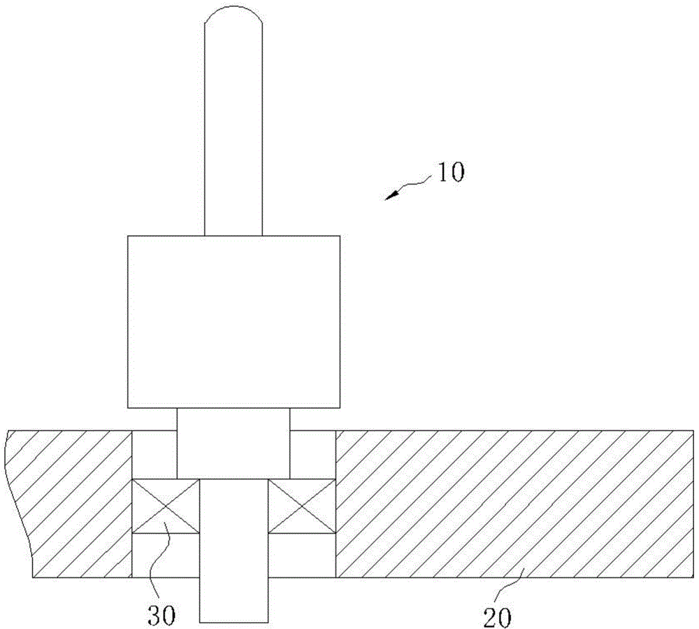 Spindle mechanism provided with core fixing device