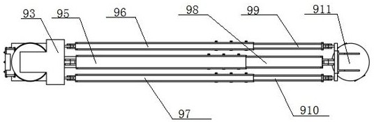 Pay-off arm for high-speed rail cable laying