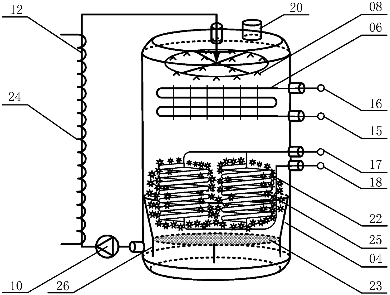 Solution active-crystallizing device for absorption-type chemical energy storage