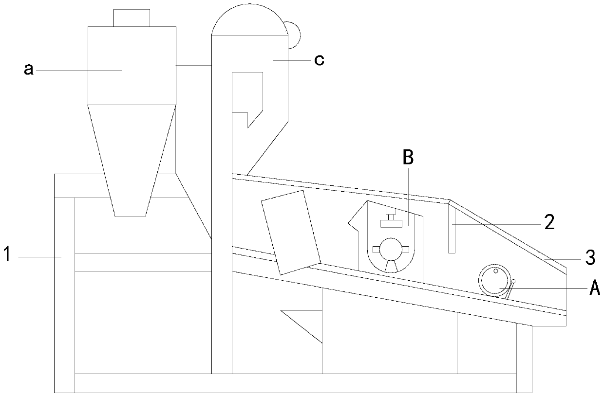 Winnowing machine for recycling indoor decoration waste