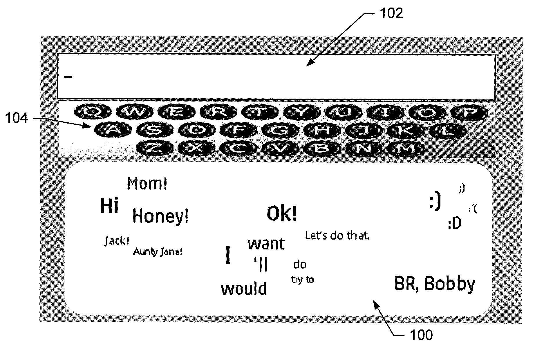 Method, apparatus and computer program product for providing a word input mechanism