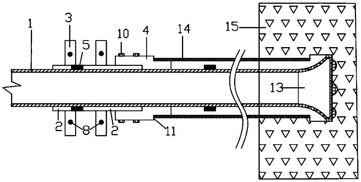 Device capable of conveniently drilling holes in fractured rock mass and drilling method thereof