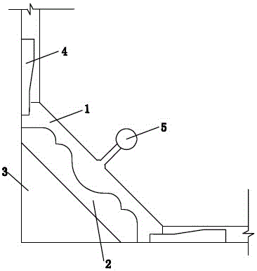 Construction method and device for architectural decorative gray line