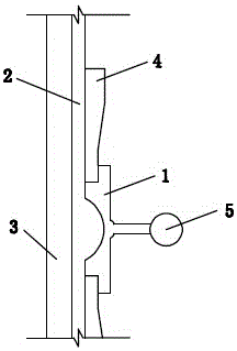 Construction method and device for architectural decorative gray line