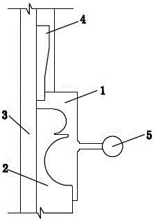 Construction method and device for architectural decorative gray line