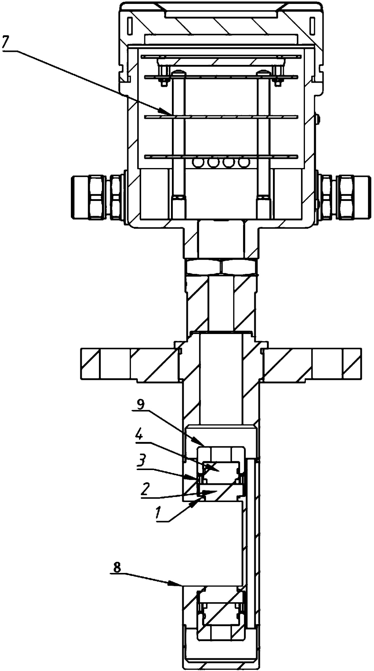 Crystal content measuring device and mounting method