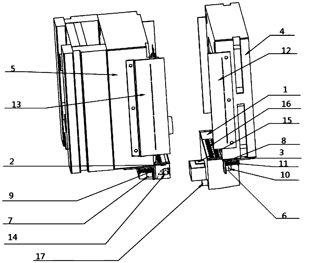 Drawer type demoulding water cycle use device