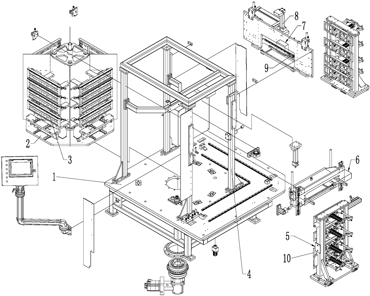 Gas pipe-expanding machine for condenser copper pipe