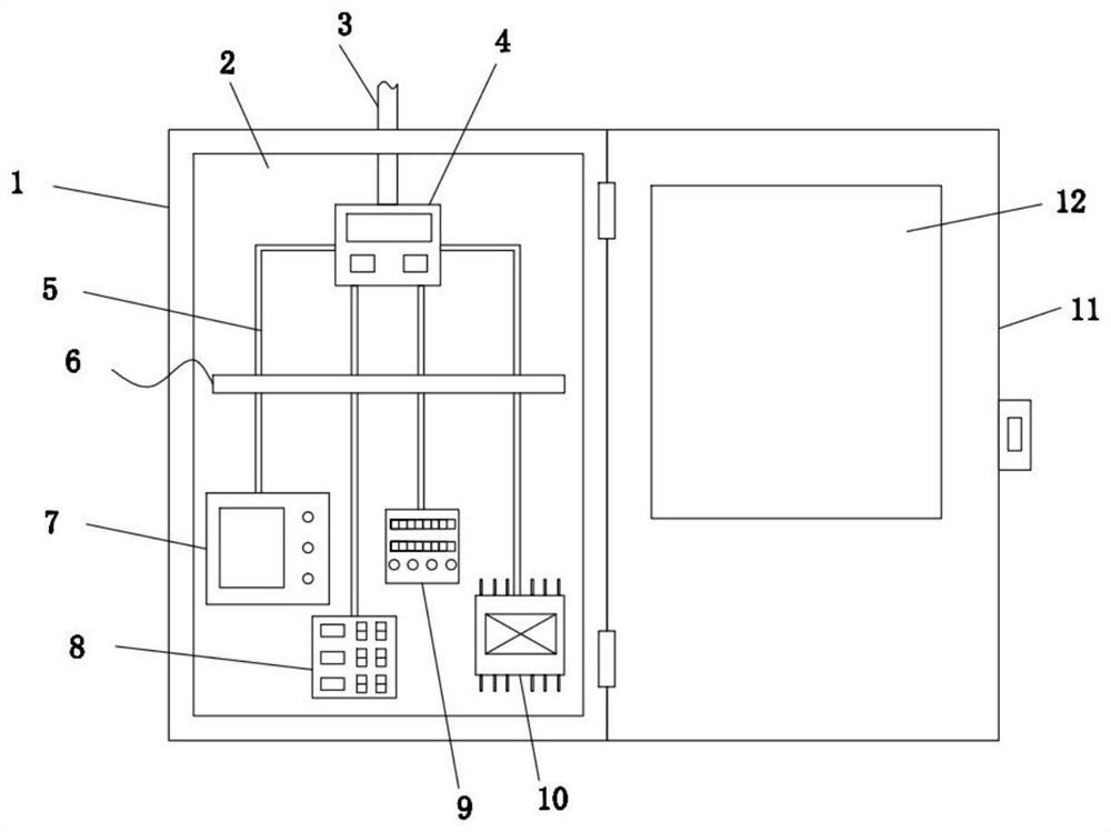 DTU power distribution terminal with novel wire arrangement device