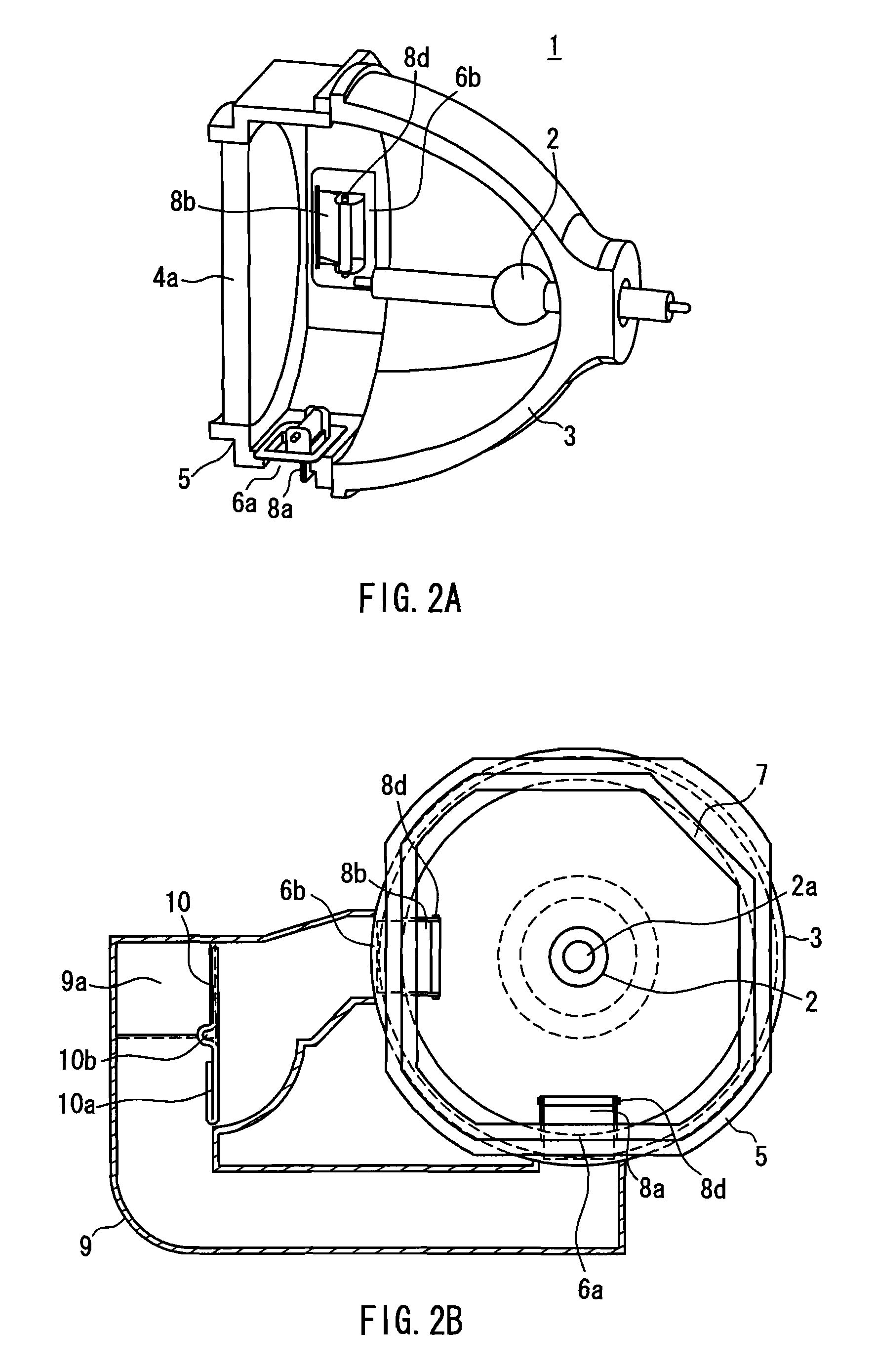 Projection display device with a cooling air fan