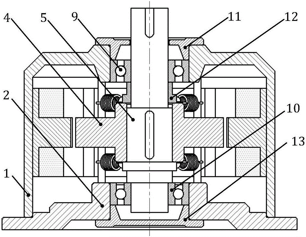 Electromagnetic type rigidity-variable flexible rotating joint