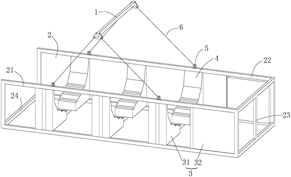 Cage used for launching and retrieve of unmanned surface vehicle