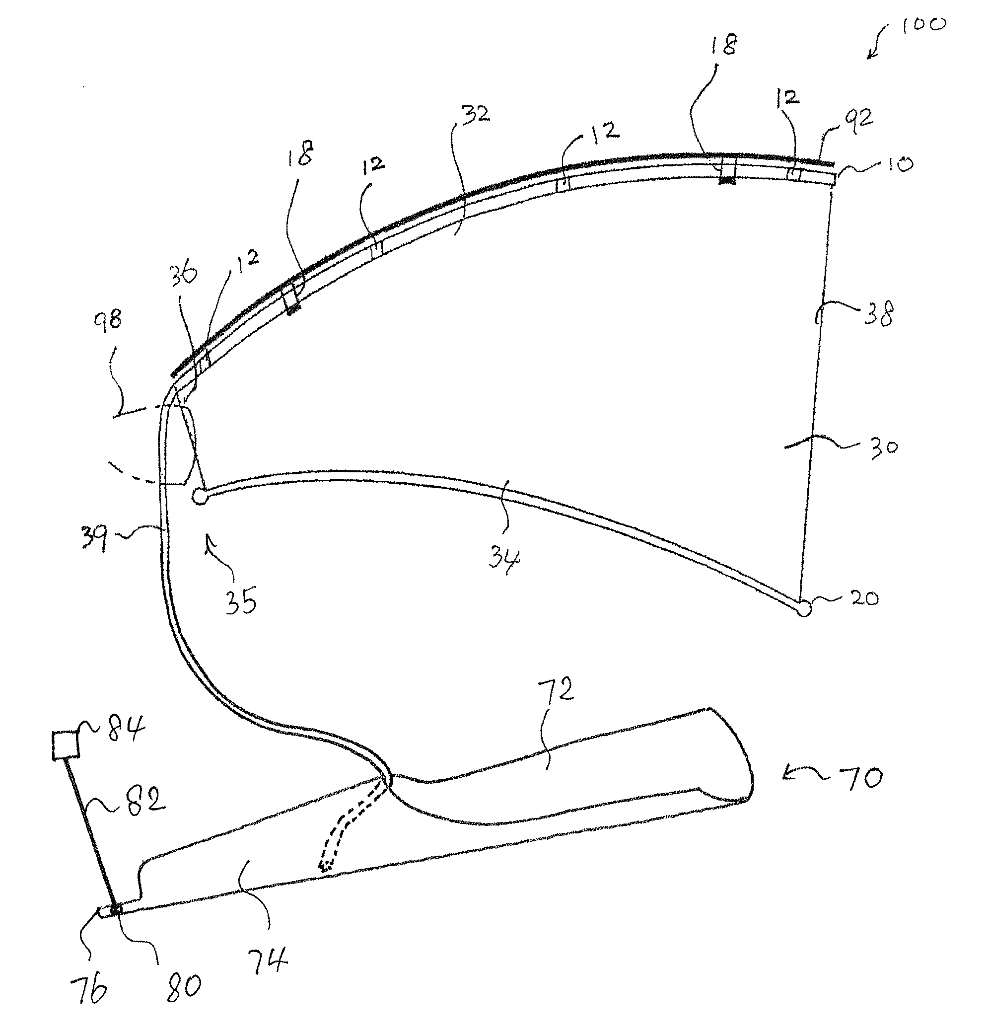 Umbrella device for automobile