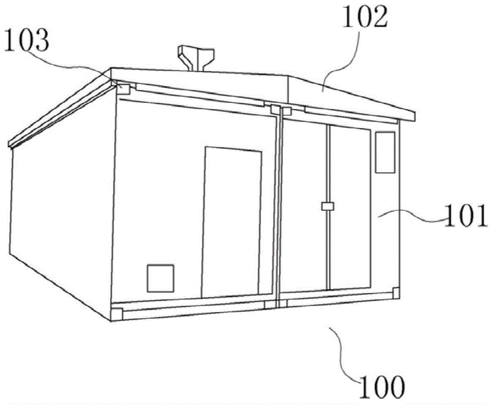 Large outdoor power distribution room and its installation method