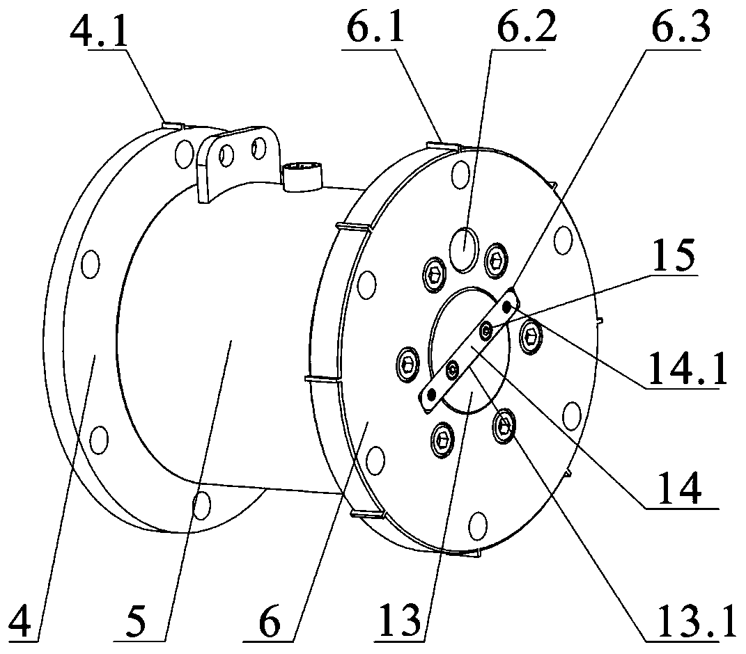 Measuring device and method for three-direction force of knife roller used in rotary tillage soil tank test bench