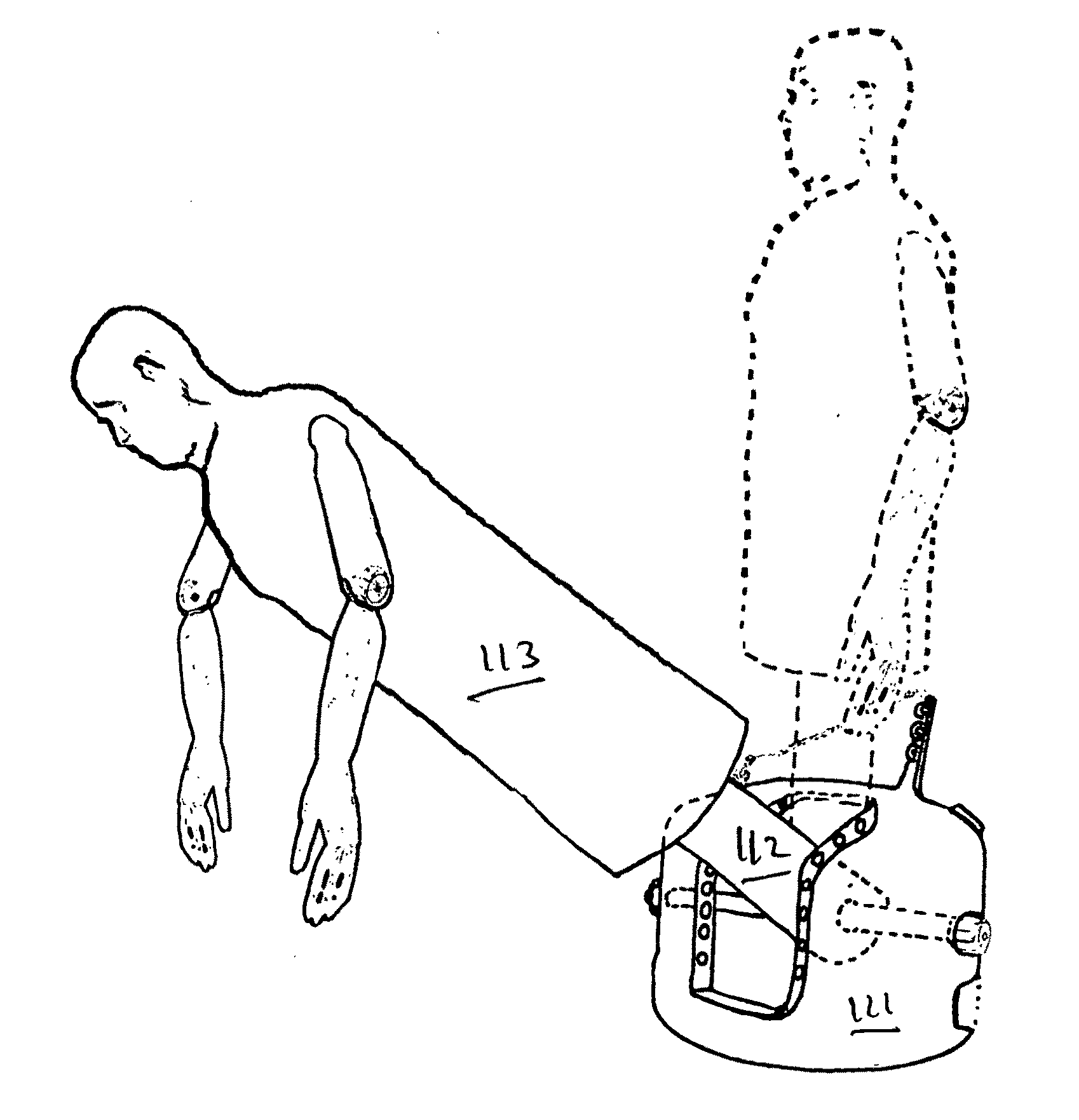 Training dummy assembly for doing stand-up drills and ground drills