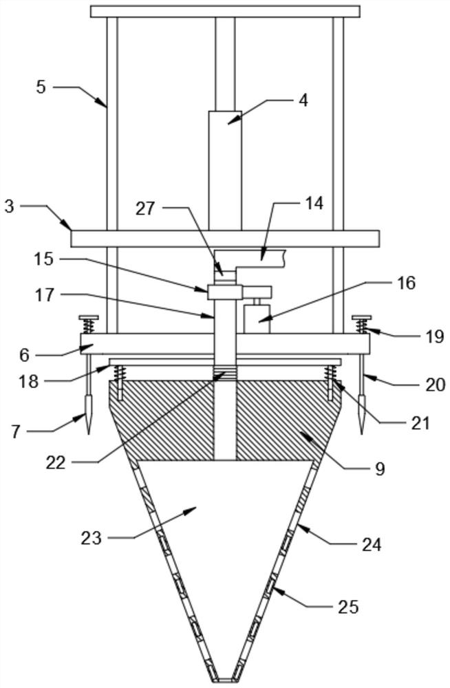 Ingredient grinding device for water-based building coating production