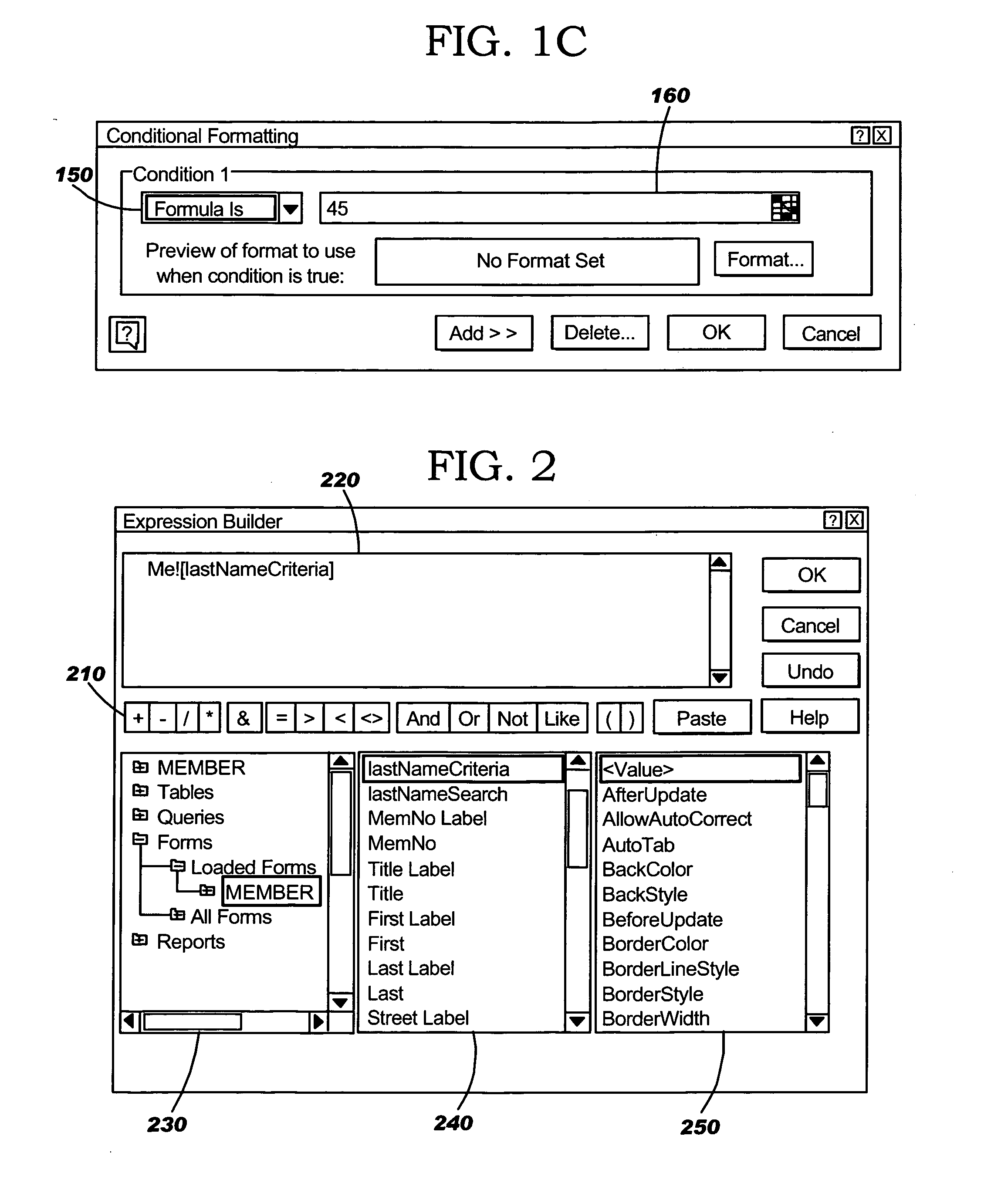 Apparatus and method for providing a condition builder interface