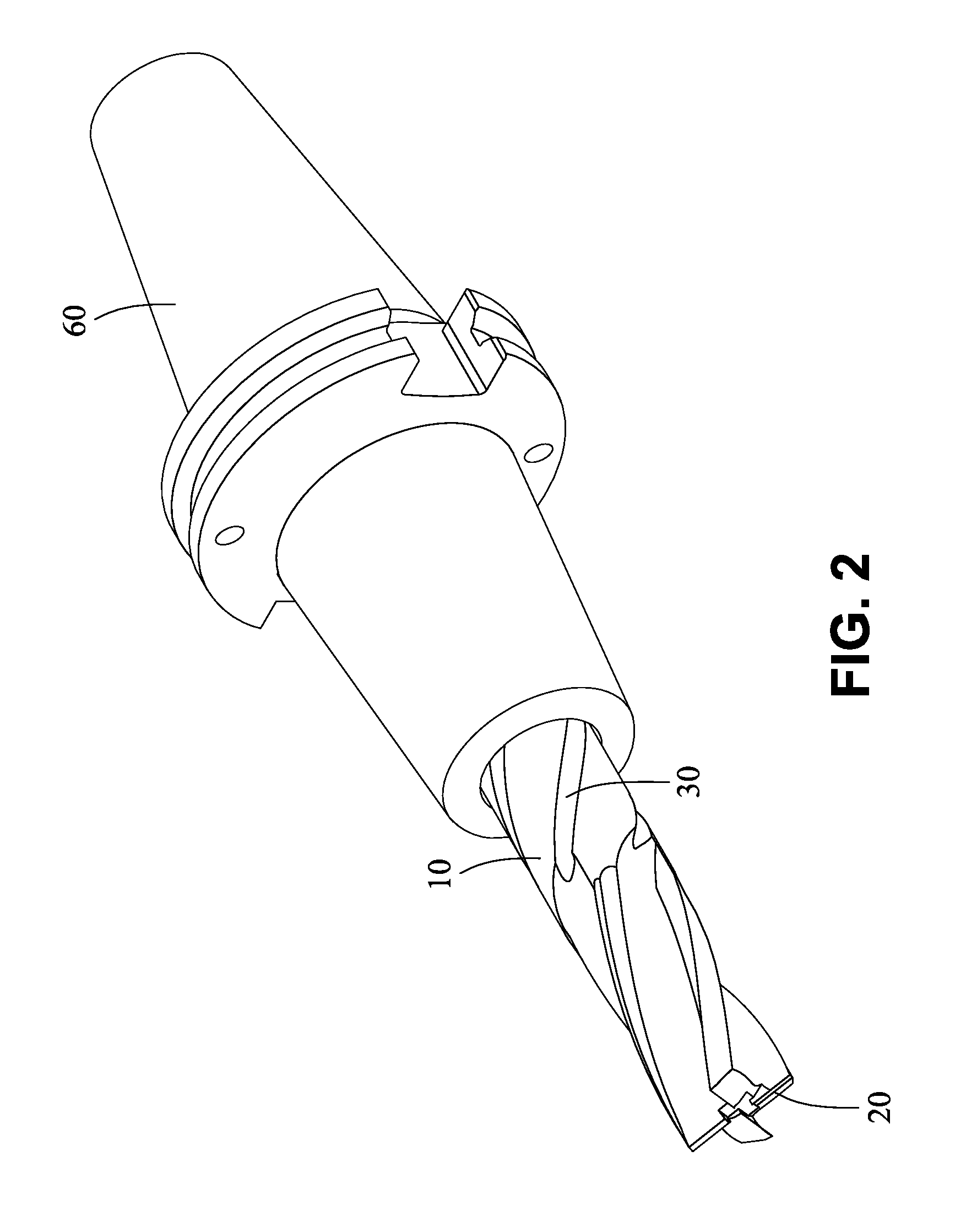 Blade fastening device having cuttign fluid guide grooves on a blade