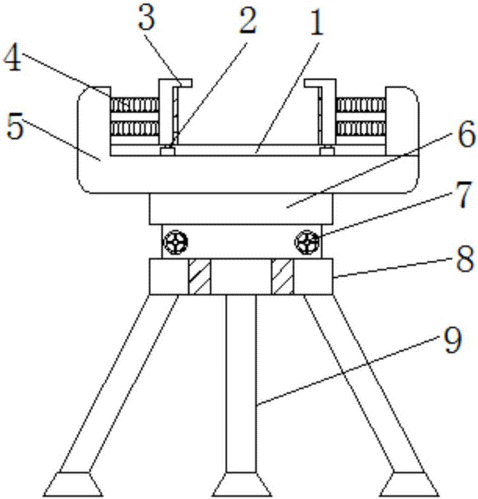 Projector support for temporary fast mounting at conference site