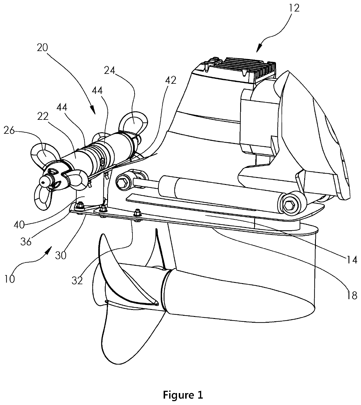 Stern-Mounted Lateral Marine Thruster