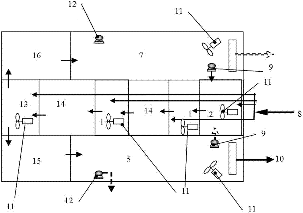 Constant water level sequencing batch type activated sludge treatment sewage system with characteristic of multi-stage A-O reinforced denitrogenation and phosphorus removing, and method thereof