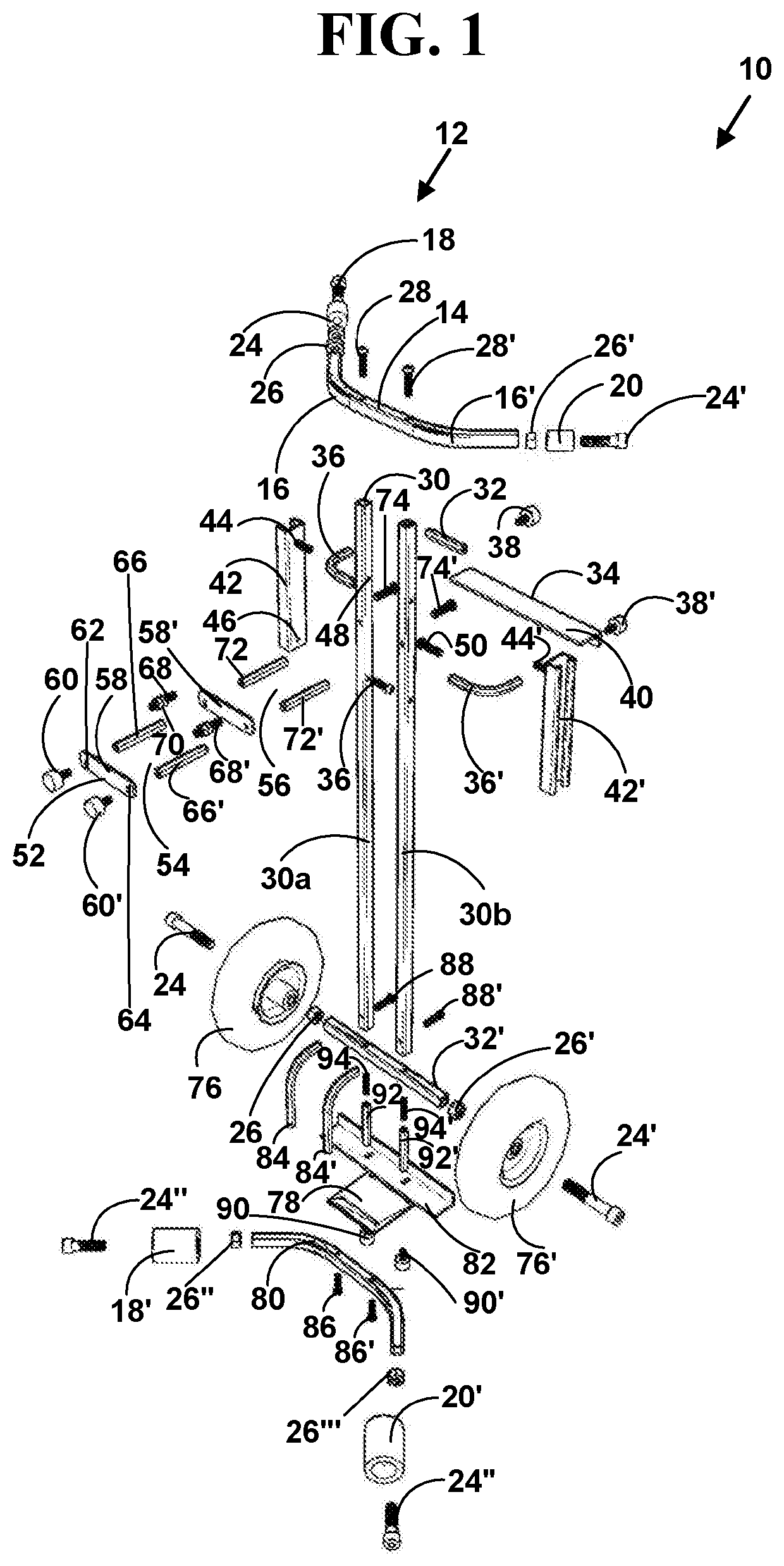 Modular configurable mobile transport apparatus