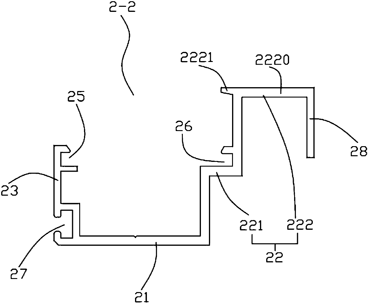 Vertical-opened horizontal-concealed glass curtain wall