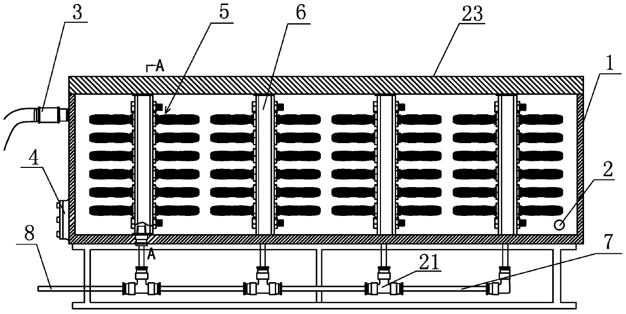 Vertical cross-flow filtration integration device based on hollow fiber membrane