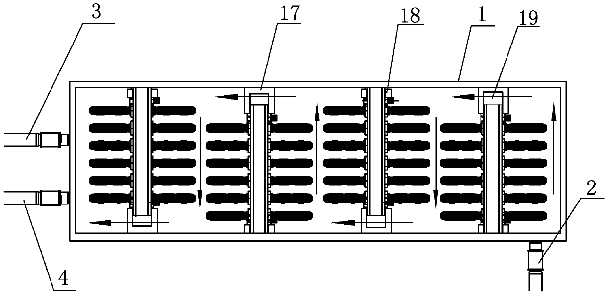 Vertical cross-flow filtration integration device based on hollow fiber membrane