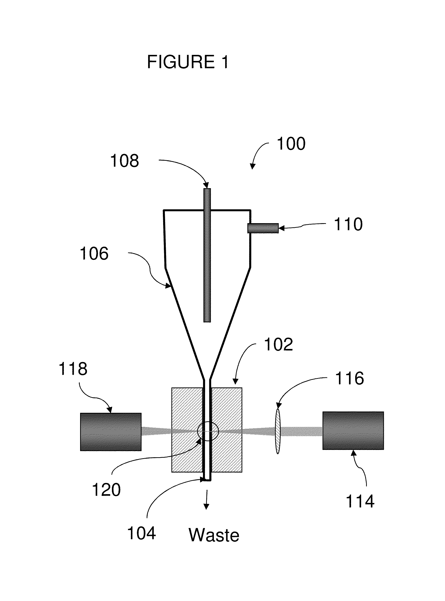 Cuvette for flow-type particle analyzer