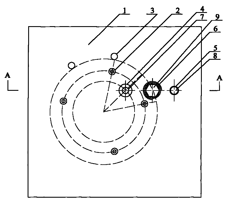 Fixed-micropyle boring and milling conical surface bottom die