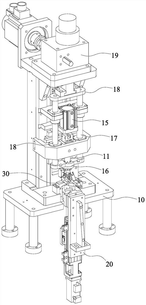 Surface cover riveting mechanism of automatic temperature controller assembling machine