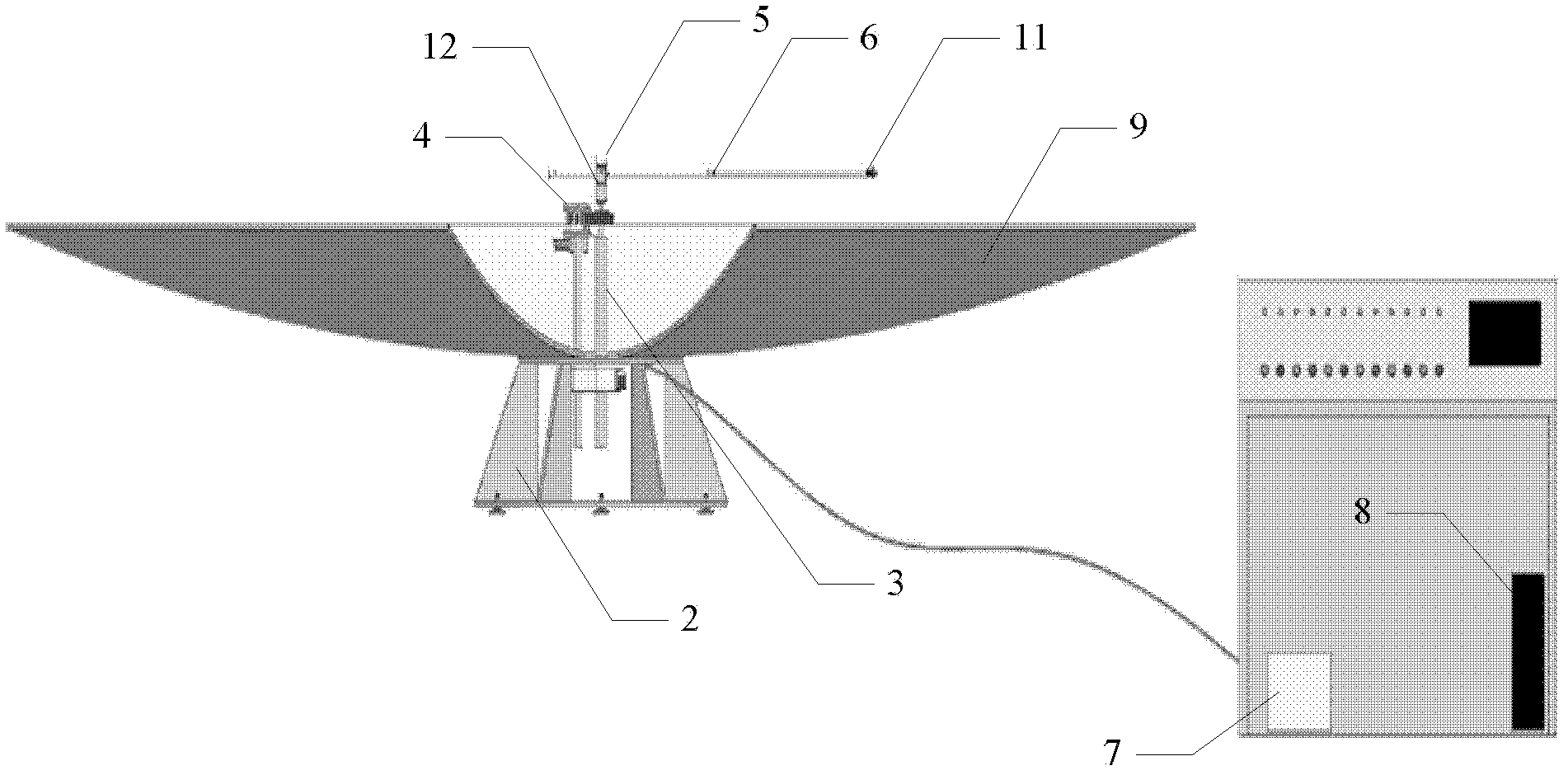 Method and device for detecting surface precision of dish parabolic reflecting mirror