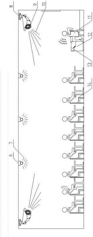 Public place light control method